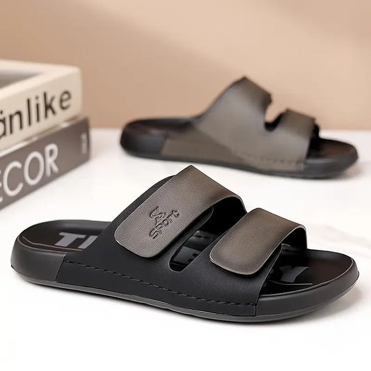 Men'S High-Quality Casual Shoes - Black and Brown Synthetic, Comfortable